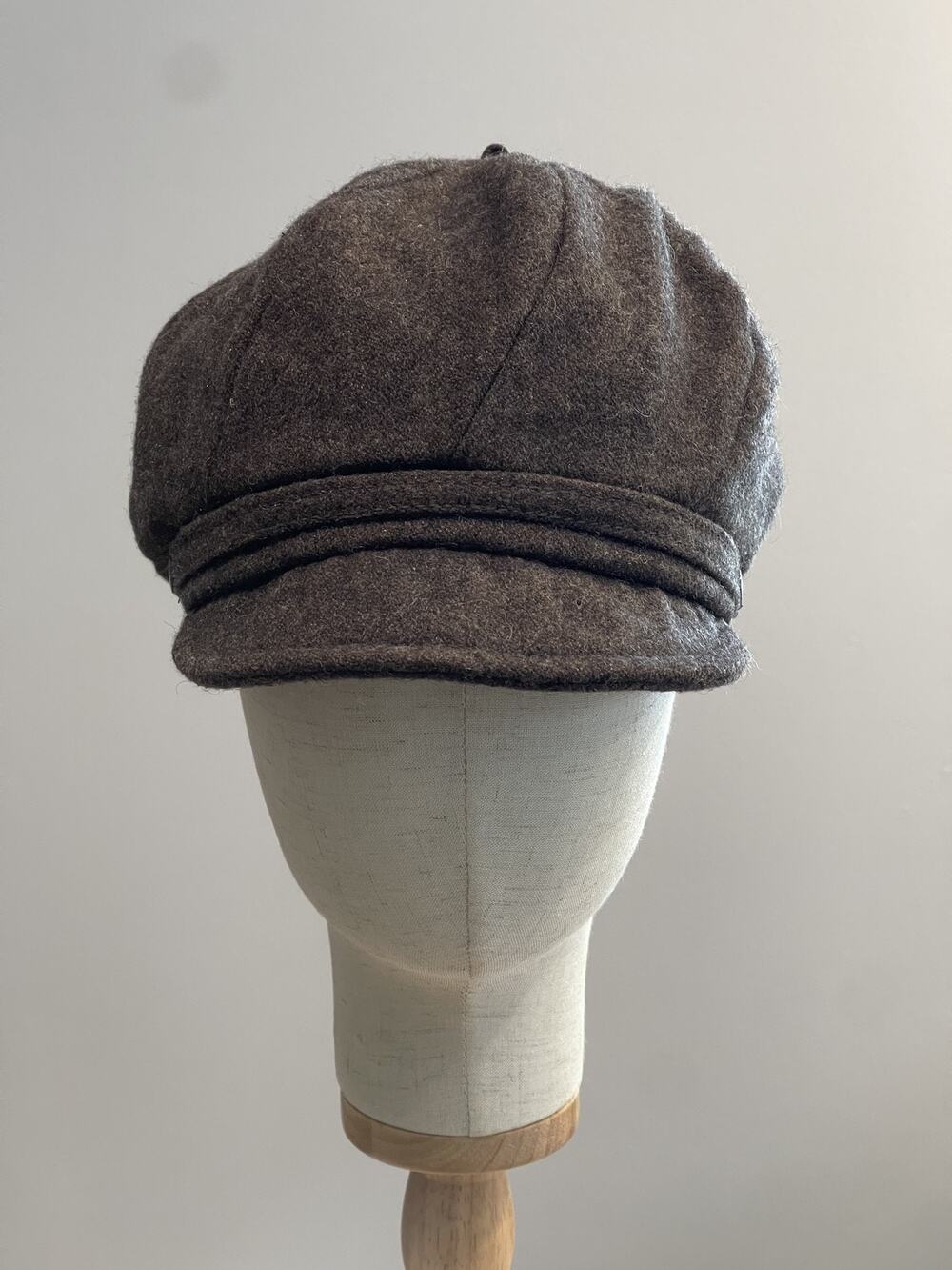 H&M Divided Hat Cap Newsboy Mens M Brown Wool Felt Lined Insulated Winter